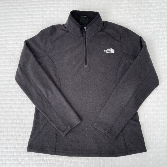 The North Face Women's Fleece Quarter Zip Jacket in Black / Charcoal Size M - Picture 1 of 9